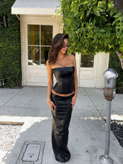 Sola Pu Corset Black