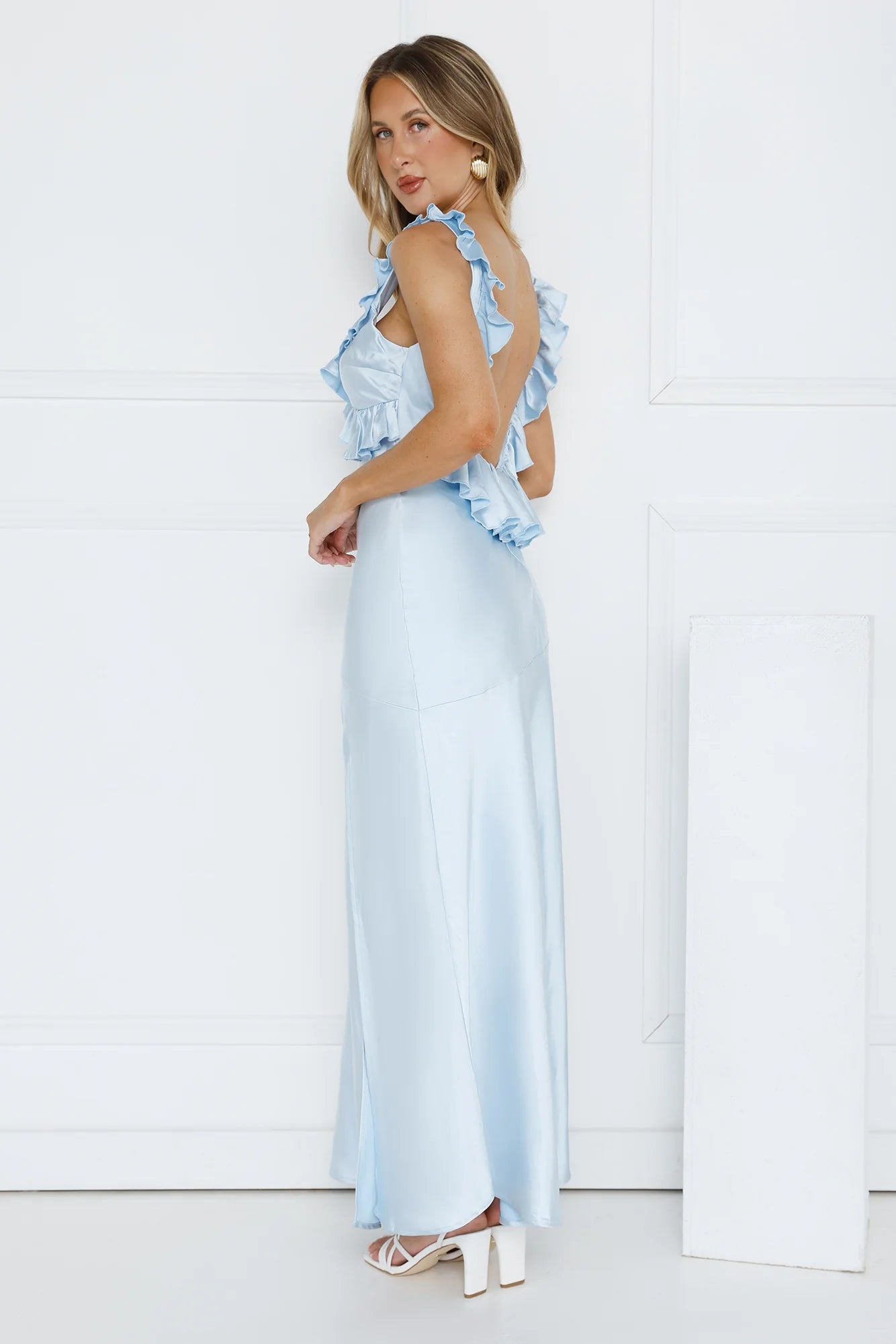 Chasing The Spark Satin Maxi Dress