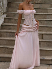 LUBELA MAXI SKIRT BLUSH