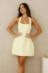 Hotel Service Halter Mini Dress