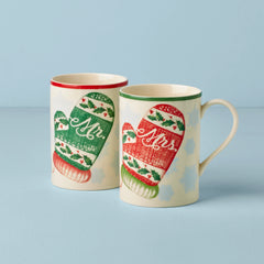 Holiday Mr. & Mrs. Mugs, Set of 2
