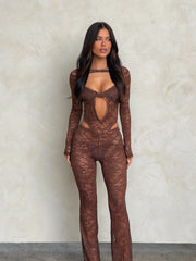 Everly Jumpsuit Dark Chocolate Brown