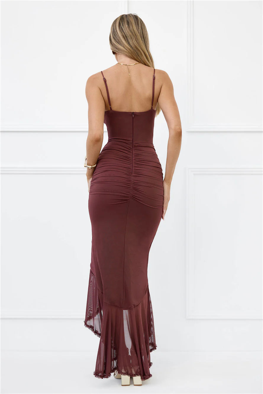 Shimmer In The Dark Mesh Maxi Dress