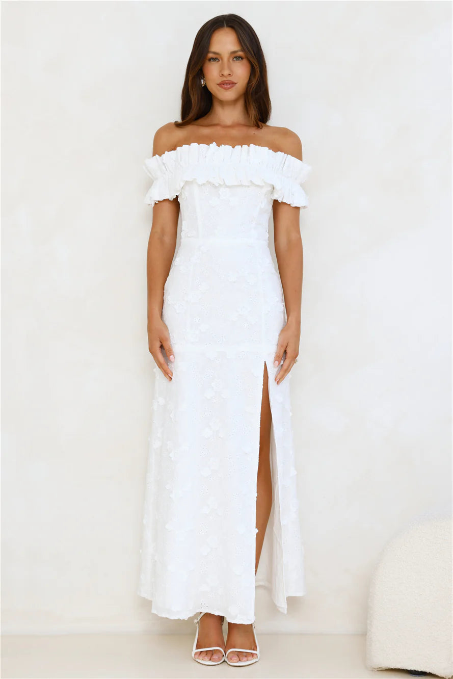 Spring Serenade Off Shoulder Maxi Dress
