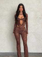 Everly Jumpsuit Dark Chocolate Brown
