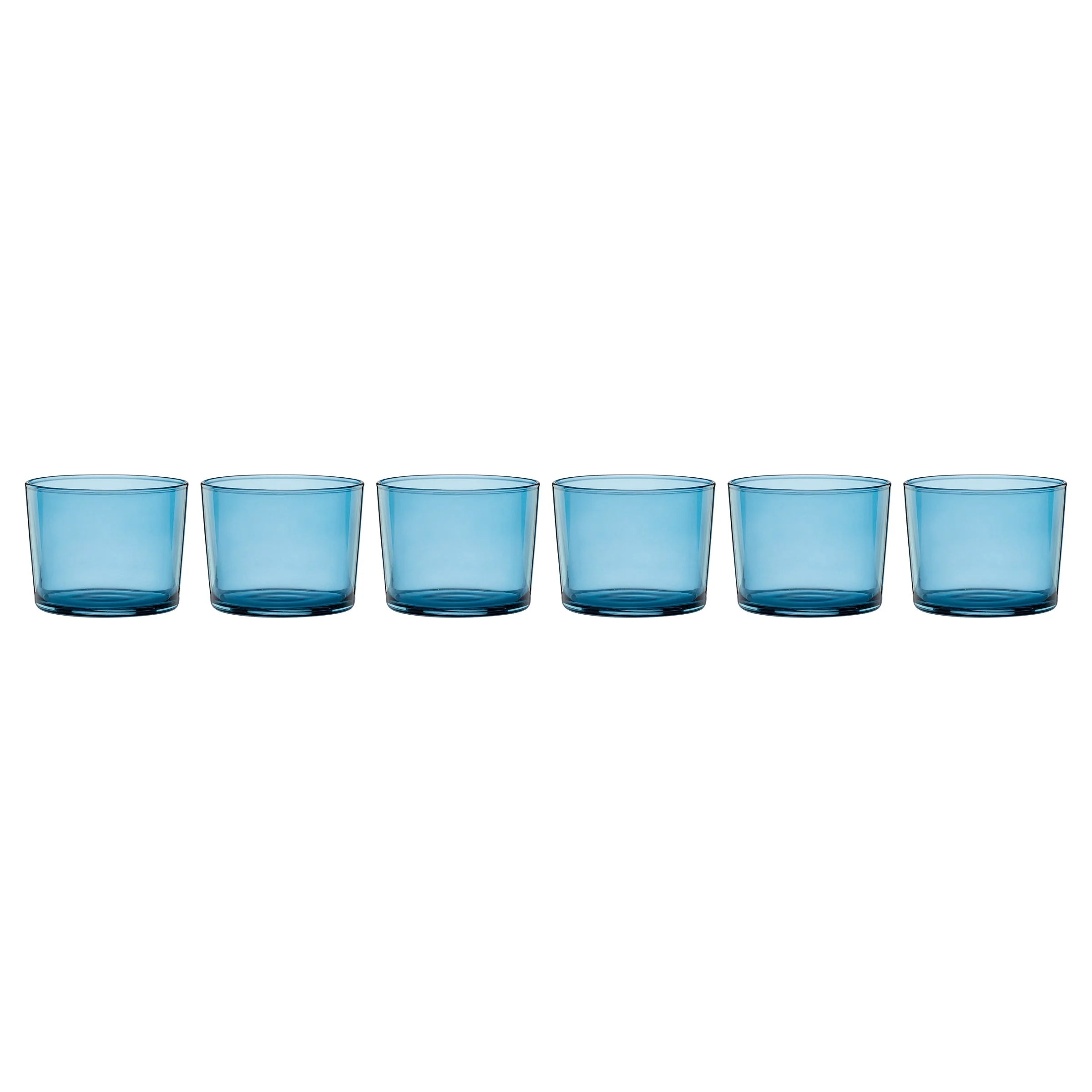 Stackables Blue Short Glasses, Set of 6