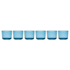 Stackables Blue Short Glasses, Set of 6