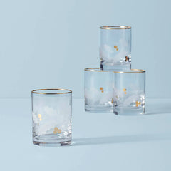 Holiday Gold DOF Glasses, Set of 4