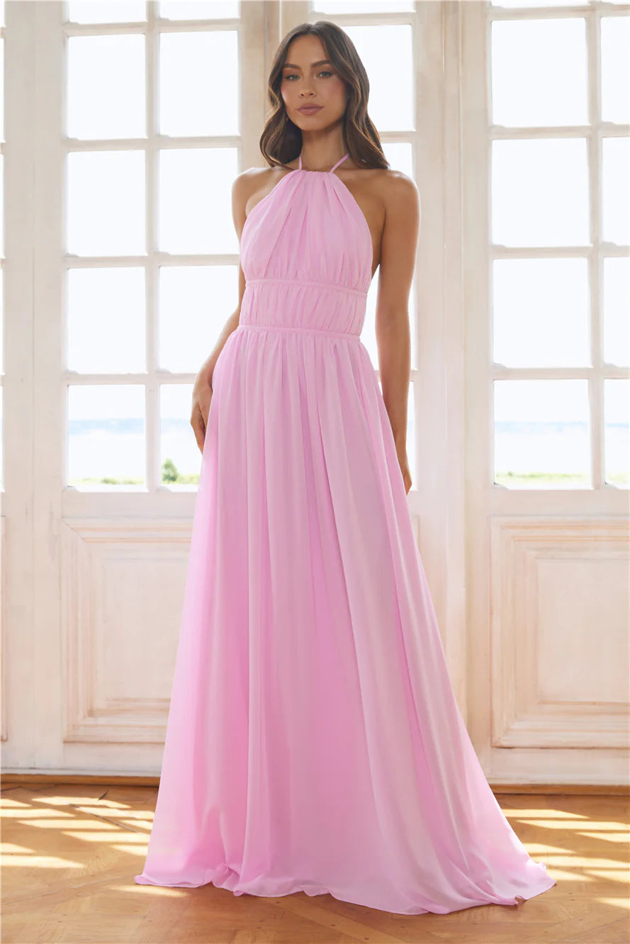 Luxuriously Stylish Halter Maxi Dress