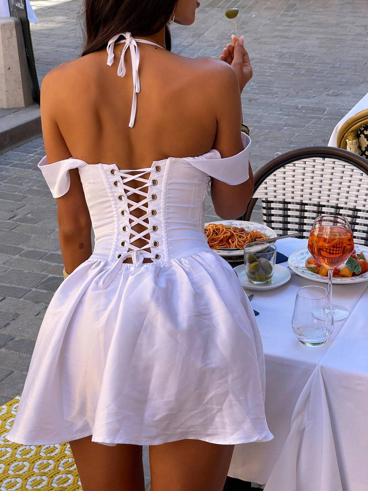 PORSHA MINI DRESS WHITE