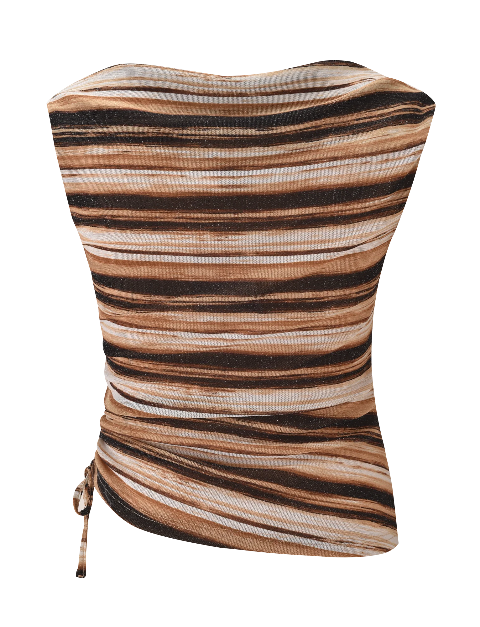 Braelyn Top - Brown Stripe