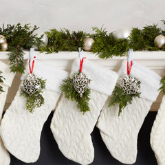 Sparkle & Scroll Silverplate Ornaments, Set of 8