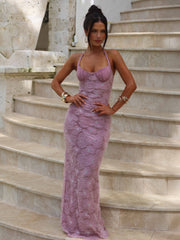 MOLIEX MAXI DRESS DUSTY ROSE