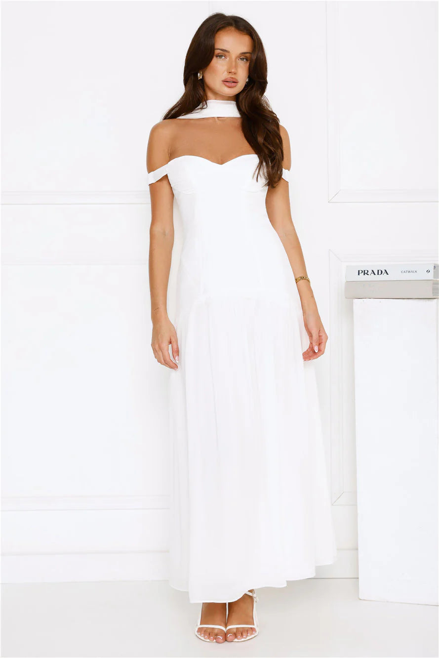 The Style Spotlight Off Shoulder Maxi Dress