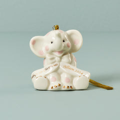 Personalized Baby's Pink Elephant Ornament