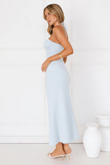 Minimalist Luxe Halter Midi Dress