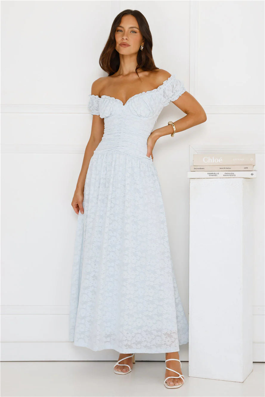 Soft Serve Off Shoulder Maxi Dress