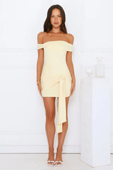 Petals And Moonlight Off Shoulder Mini Dress