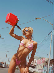 META BIKINI BOTTOMS METALLIC PINK