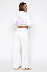 With Love For You Wide Leg Sweatpants Grey Marle