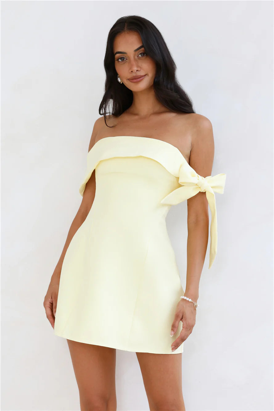 Seashell Dream Off Shoulder Mini Dress