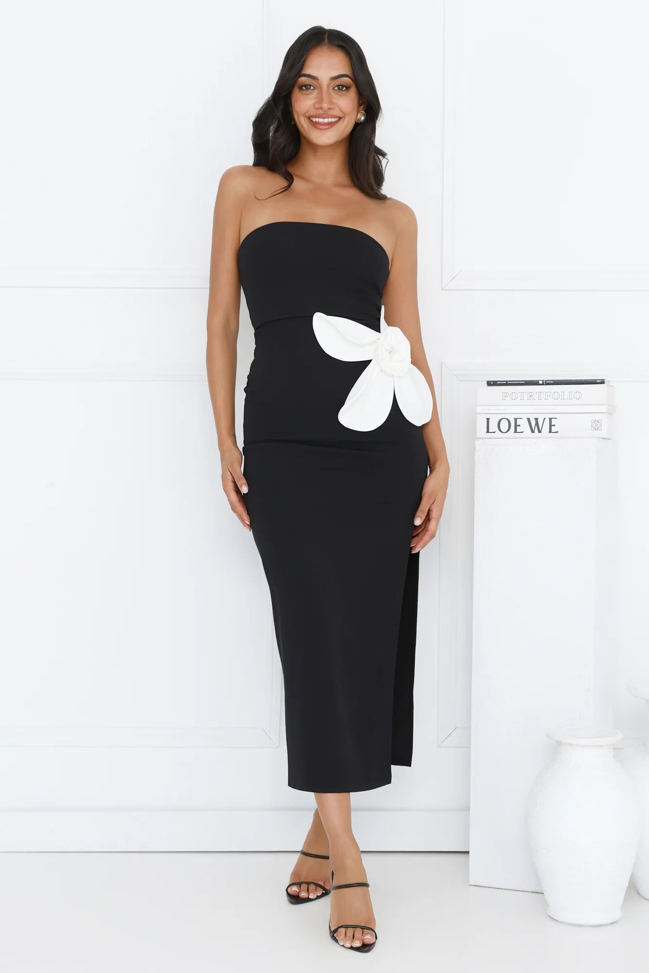 Elisandra Strapless Midi Dress
