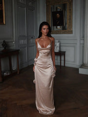 ABELLA SATIN MAXI DRESS IVORY