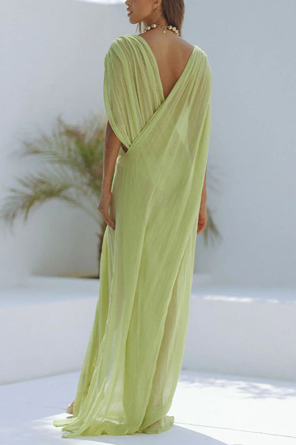Drape Loose Cover-Up Maxi Dress