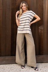Ada Dolman Top | Natural + Black