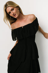 Carina Off Shoulder Maxi Dress | Black
